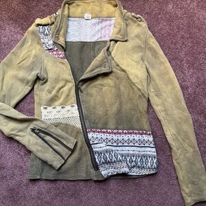 Gimmicks by BKE jacket green moto style small!